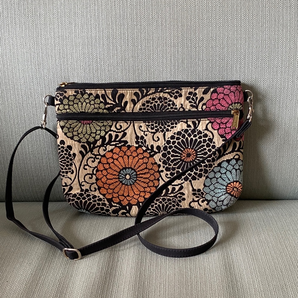 Vintage Danny K Beverly Hills Floral Crossbody Bag